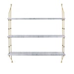 OX Denmarq - Morse, Brass Frame, Shelves: 3X White Marble - Vägghyllor - Dennis Marquart - Vit - Metall/Sten