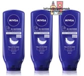 3 X Nivea IN SHOWER Body Moisturiser for Dry Skin 250ml