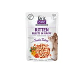 Brit Care Kitten Files Gravy Turkey kissan märkäruoka, 85g x 12