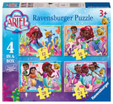 Ravensburger Disney Junior Ariel - The Little Mermaid Toys -4 in a Box Jigsaw Puzzles for Kids Age 3 Years Up - 12, 16, 20, 24 Pieces