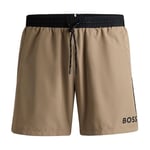 BOSS Men's Starfish Swim Short, Dark Beige259, S