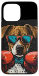 Coque pour iPhone 13 Pro Max Événement de combat amusant avec ce costume de chien de boxe amusant