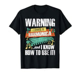 Warning I Have A Harmonica - Harmonicist French Harp Player T-Shirt