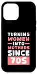 Coque pour iPhone 14 Plus Transformer les femmes en mères depuis 70s fier papa fête des pères