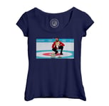 T-Shirt Femme Col Echancré Curling Is Cool Swag Barracuda L'agence Tous Risque Humour