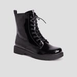 LH - bottines vernies noir femme