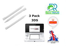 Stylus Pen For Nintendo 3DS White Touch Pen 3 Pack - Fast Free Post