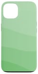 Coque pour iPhone 13 Motif vagues unies, monochromatiques, vert clair