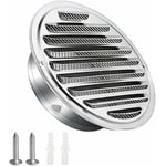 Grille d'aération en acier inoxydable 100mm avec vis et chevilles Protection contre les intempéries Lamelles avec moustiquaire et boucle Grille