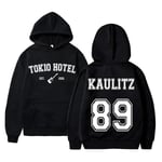 Tokio Hotel Hoodies Rockband Pullovers Bill Kaulitz Tryckad Sweatshirt Kaulitz 89 Hoodie Y2k Streetwear Tokio Hotel Sweatshirts blackB M