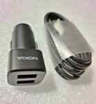 Nokia DC-301 3.4 A Dual Car Charger + USB C Cable for Nokia 3.4 5.1 6.1 7.2 8 9