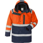 Fristads Høy synlighet vinterparkas cl 3 4042 PP Hi-Vis Oransje / Marineblå 4XL