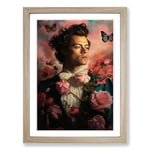 Harry Styles Romanticism Framed Wall Art Print, Ready to Hang Picture for Living Room Bedroom Home Office, Oak A2 (48 x 66 cm)