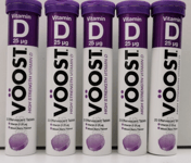 Voost Vitamin D 25 ug Mixed Berry Flavour 100 X Effervescent Tablets 5x 20