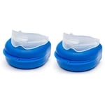 Anti Snore Mouth Guard Sleep Gum Shield Dental Gel Night Teeth Grinding 2 Pack