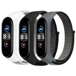 3 Pièces Bracelets en Nylon Compatibles avec Xiaomi Mi Band 7 6 5 4 3 Bracelet,Tressée Bracelet de Sport Élastique Réglable de Remplacement Bracelet pour Xiaomi Smart Mi Band 7 6 5 4 3 Femmes Hommes