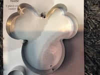 BNWT New Set of 3 Disney Mickey Mouse Metal Cookie Cutters - Mickey’s Head