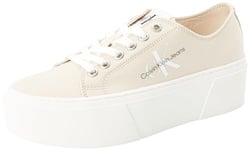 Calvin Klein Jeans Baskets Plateforme Femme, Rose (Whisper Pink/Bright White), 40