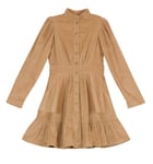 Corduroy Mini Dress - Beige