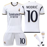 23-24 Modric 10 Real Madrid tröja Ny säsong Senaste Vuxna Fotbollströjor för barn Goodies Uppdatering av säsongen Adult L（175-180cm）