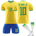 VM 2022 Brasilien hemmafotbollströja nr 10 Neymar fotboll Tröjor new Fotbollssatser