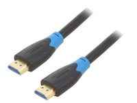 Cable HDMI 2.0 prise male des deux cotes UHD 4K 3D 1m - Noir