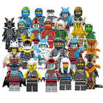 Set med 24 st Ninja Minifigurer Kai Jay Sensei Wu Master Byggklossar Leksaker Multicolor 24 Pcs