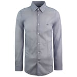 Lacoste Slim Fit Mens Blue Woven Shirt Cotton - Size X-Large