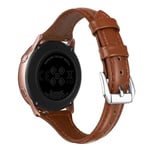 Samsung Galaxy Watch Active 2 44mm Smalt armband i äkta läder, brun