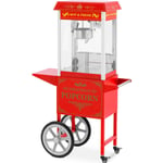 Machine à pop corn avec chariot Design rétro 150/180°C Rouge Appareil à pop corn