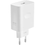 Laddare - OPPO - Supervooc 45 W - USB - Snabbladdning - Original vit laddare