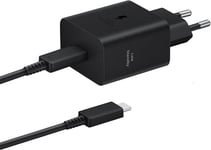 Samsung 45W USB C Mains Charger with 5 Amp Type C Cable Black EU Plug