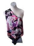 Marciano for Guess Body Suit floral Satin off shoulder top Size M 42 UK 6 NWT