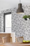 Obelisk Grey Tiled Wallpaper