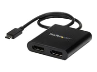 StarTech.com Hub MST USB Type-C vers 2x DisplayPort - Splitter / Répartiteur Multi Stream Transport USB-C vers 2 ports DP (MSTCDP122DP) - Adaptateur DisplayPort - 24 pin USB-C (M) pour...