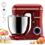 AILESSOM 3-IN-1 Electric Stand Mixer, 660W 10-Speed With Pulse Button, Attachments include 6.5QT Bowl, Dough Hook, Beater, Whisk for Most Home Cooks, Empire Red