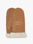 UGG Womens Sheepskin Emb Mitten - Dame - Brun - L/XL