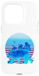 Coque pour iPhone 15 Pro Ours feu flamme force bleu pouvoirs mystique désert