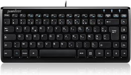 Mini Clavier USB Filaire AZERTY,Clavier Chiclet avec 11 Touches de Raccourcis,Noir