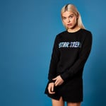 Holographic Star Trek Logo Women's Cropped Sweatshirt - Black - XS - Black