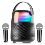 Mi-Mic | Kids Karaoke Machine Model MMC3 with LED Lights, Wireless Microphones, Portable Bluetooth Speaker