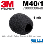 3M Peltor M40/1 - Windshield Dynamic Microphone (7000039648) (Litecom Pro II)