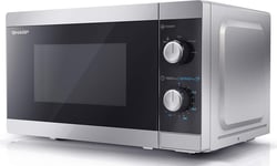 SHARP YC-MS01U-S Compact 20 Litre 800W Manual control Microwave, 5 power levels