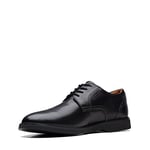 Clarks Homme Malwood Lace Tissu Oxford, Cuir Noir, 39.5 EU