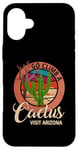 Coque pour iPhone 16 Plus Go Climb A Cactus Humour Visit Arizona Vintage Sunset