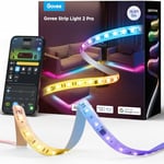 Govee RGBIC 5m Bande LED 2 Pro avec Matter, Ruban LED 5m Intelligente avec Synchronisation de Musique, Contrôle par Application, Changement de Couleur, Fonctionne avec Alexa et Google Assistant