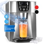 Klarstein Machine a Glacons pour la Maison, Capacité de 2L, Fabrique Rapidement Jusqu'à 12kg de Glacons, Alarmes de Sécurité, Machine à Glaçons de Comptoir, Ice Maker, Distributeur Eau Froide