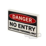 Custom Printed Tile 2x3 Danger No Entry