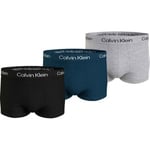 Calvin Klein Kalsonger 3P Stencil Logo Cotton Stretch Trunk Flerfärgad bomull Small Herr