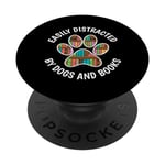 Dogs X Books, Dog Mom Dog Dad, Book Lover, Reader Gifts 2023 PopSockets Swappable PopGrip